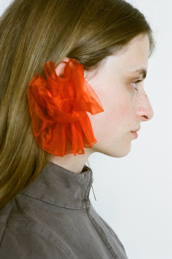 PALOMA WOOL Big Celine Earrings - Red | Garmentory