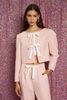 Sister Jane Headline Sequin Bow Jacket - Pale Pink - Thumbnail 1