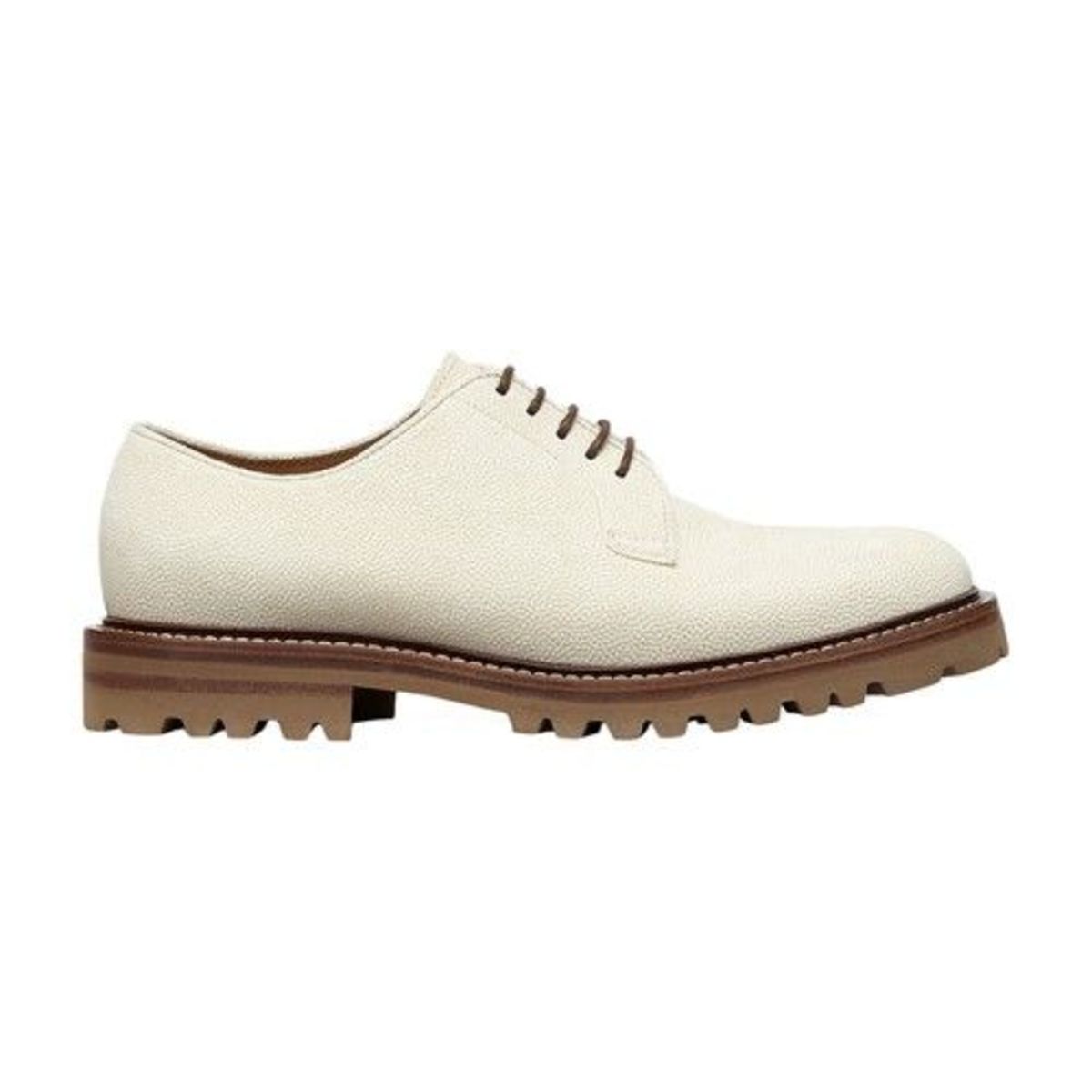 Brunello Cucinelli  Calfskin Derby Lace-Up Shoes – Size 44 Calfskin derby for Man in White | Brunello Cucinelli main image 3