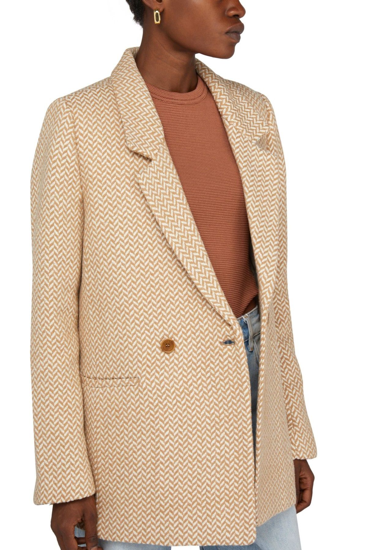 anine bing fishbone blazer xs
