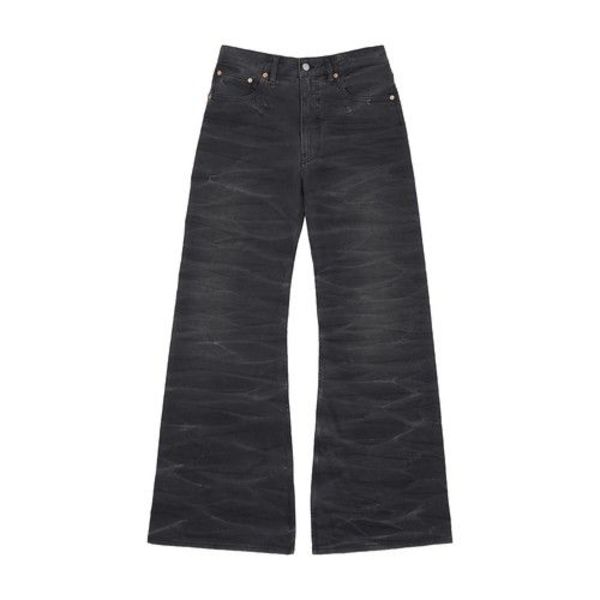 パンツ mm6 crease effect wide leg jeans 23aw MM6 Maison Margiela Men's' Crease Effect Wide Leg Jeans in