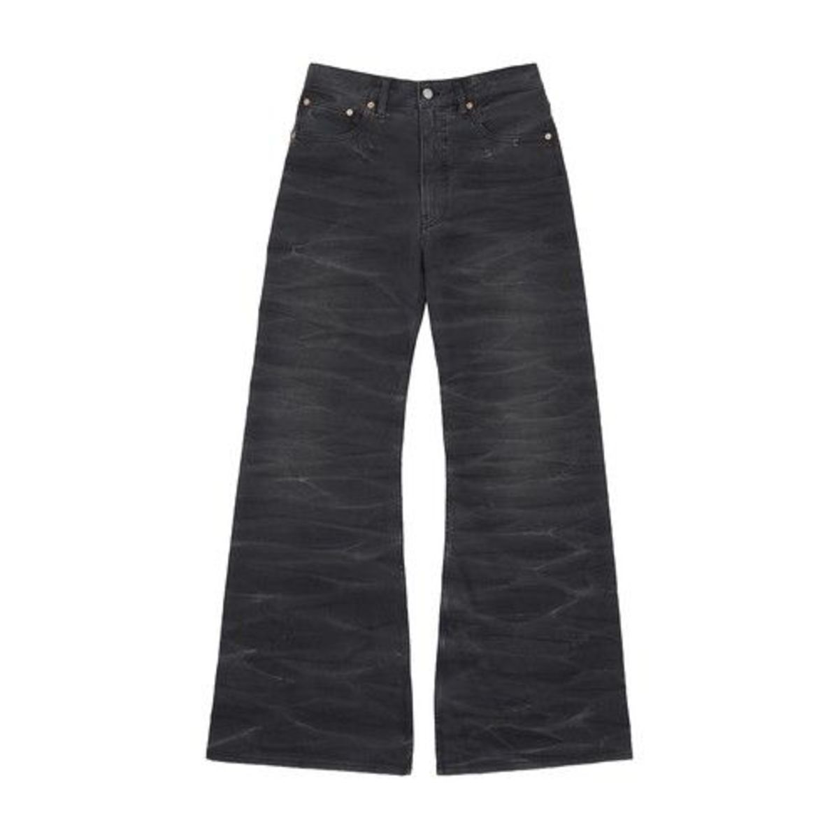 Oversized crease jeans | Garmentory