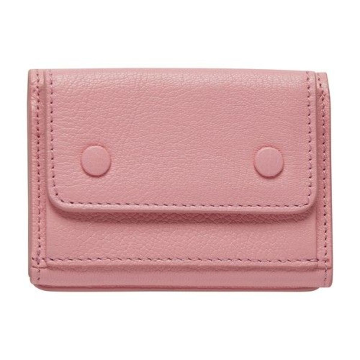 Snap button leather wallet | Garmentory