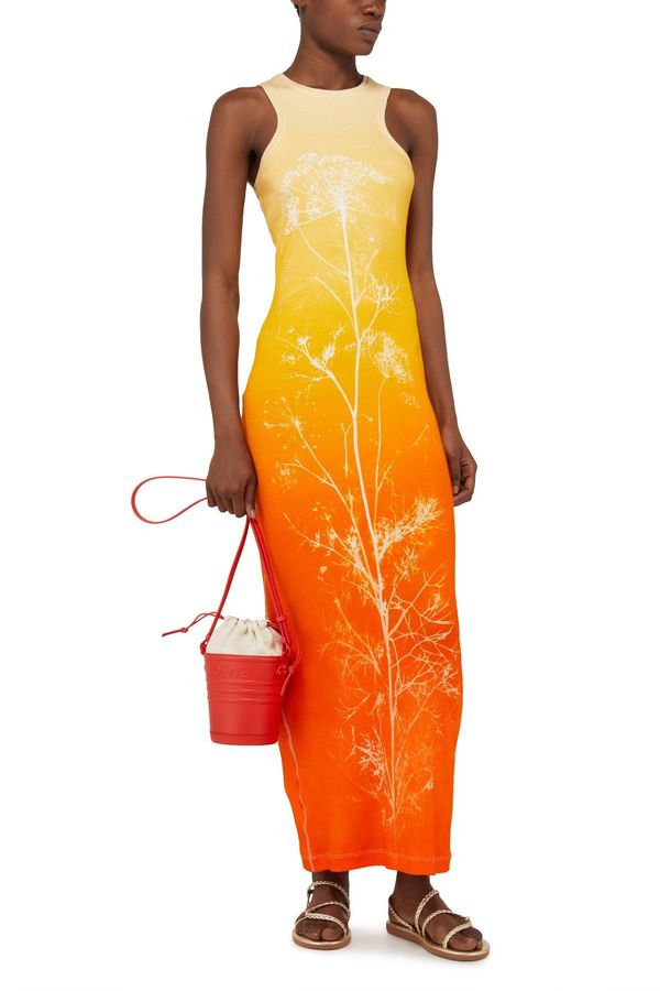 loewe orange dress Dress in silk Orange
