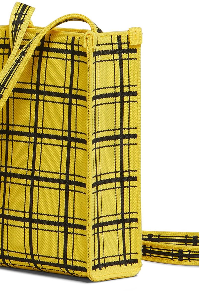 【MARNI】MINI JACQUARD CHECK SHOULDER BAG Marni Mini jacquard shoulder bag - Yellow | Garmentory