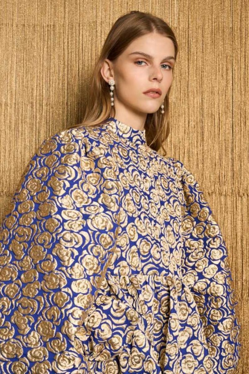 Rose Museロゼミューズjacquard check dress Rosanna Metallic Floral Jacquard Mini Dress