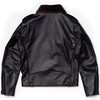 Shangri-la Heritage Chiodo Fur Collar Steerhide Leather Jacket - Black - Thumbnail 2