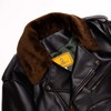 Shangri-la Heritage Chiodo Fur Collar Steerhide Leather Jacket - Black - Thumbnail 15