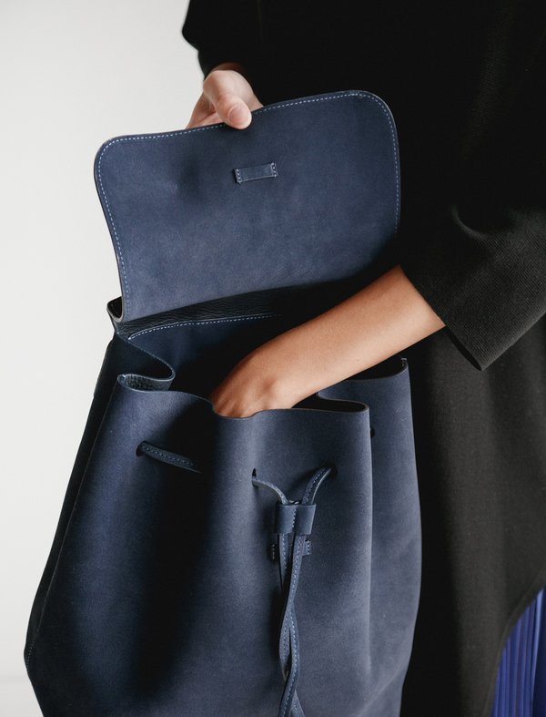 Mansur Gavriel Suede Backpack - Blue | Garmentory