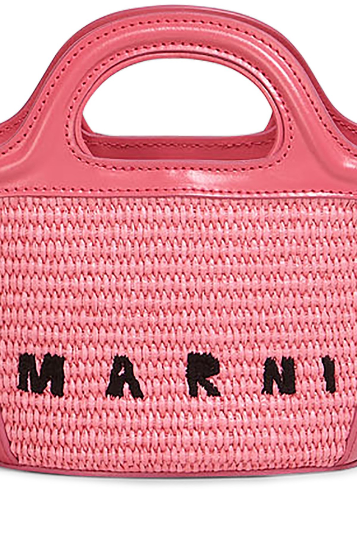 【MARNI】MICRO TROPICALIA BAG MARNI Tropicalia micro leather and embroidered faux raffia