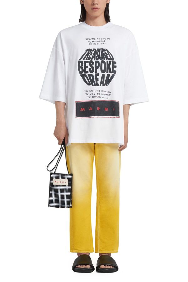 Marni Mini jacquard shoulder bag - Black/White | Garmentory