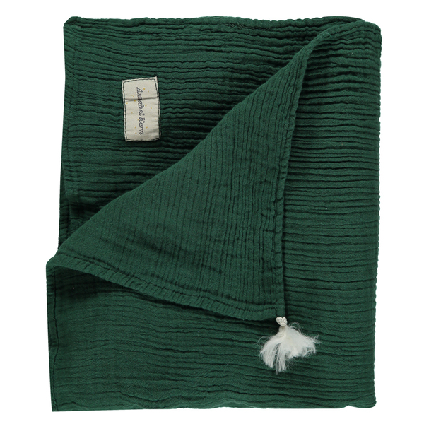 green swaddle blanket