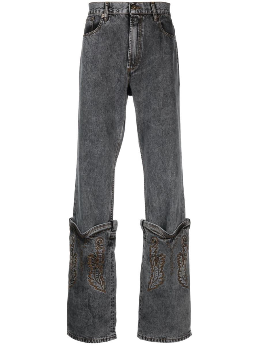 パンツ yproject Classic Cowboy Cuff denim Y/Project – Classic Maxi Cowboy Cuff Jeans Navy