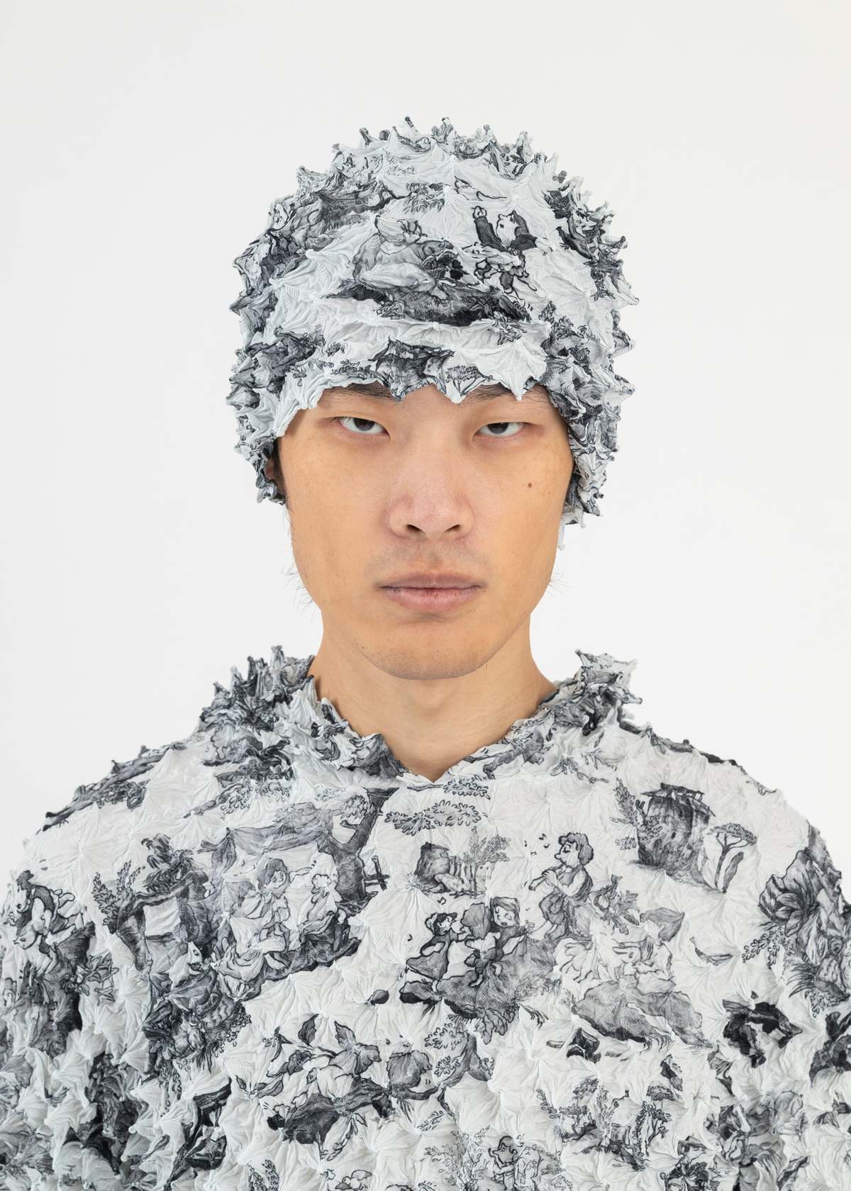 MASU COMIC TOILE DE JOUY SPIKY MASK - BLACK | Garmentory
