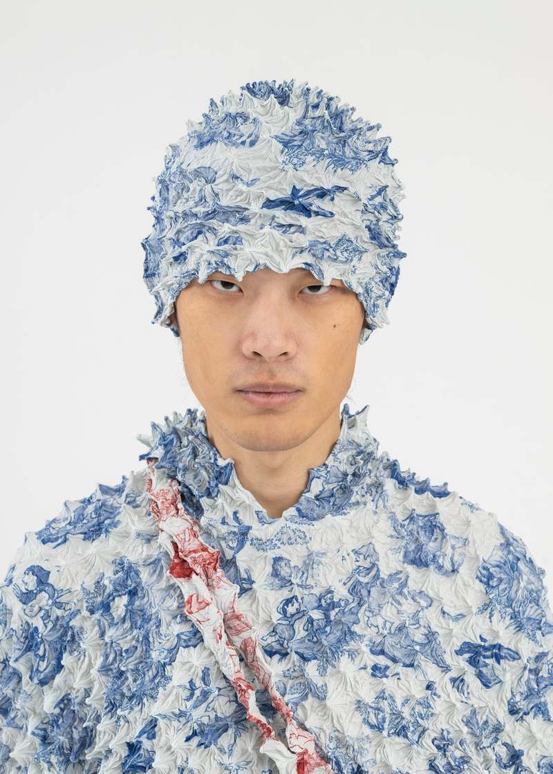 帽子 MASU COMIC TOILE DE JOUY SPIKY MASK Masu Comic Toile De Jouy Spiky Mask - Red/White | Garmentory