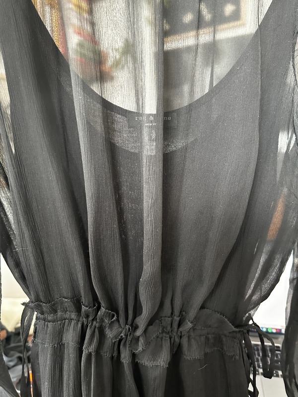 Rag & Bone Sheer Dress with Slip - Black