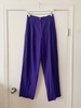 Vintage Raw Silk Trouser - Violet - Thumbnail 1