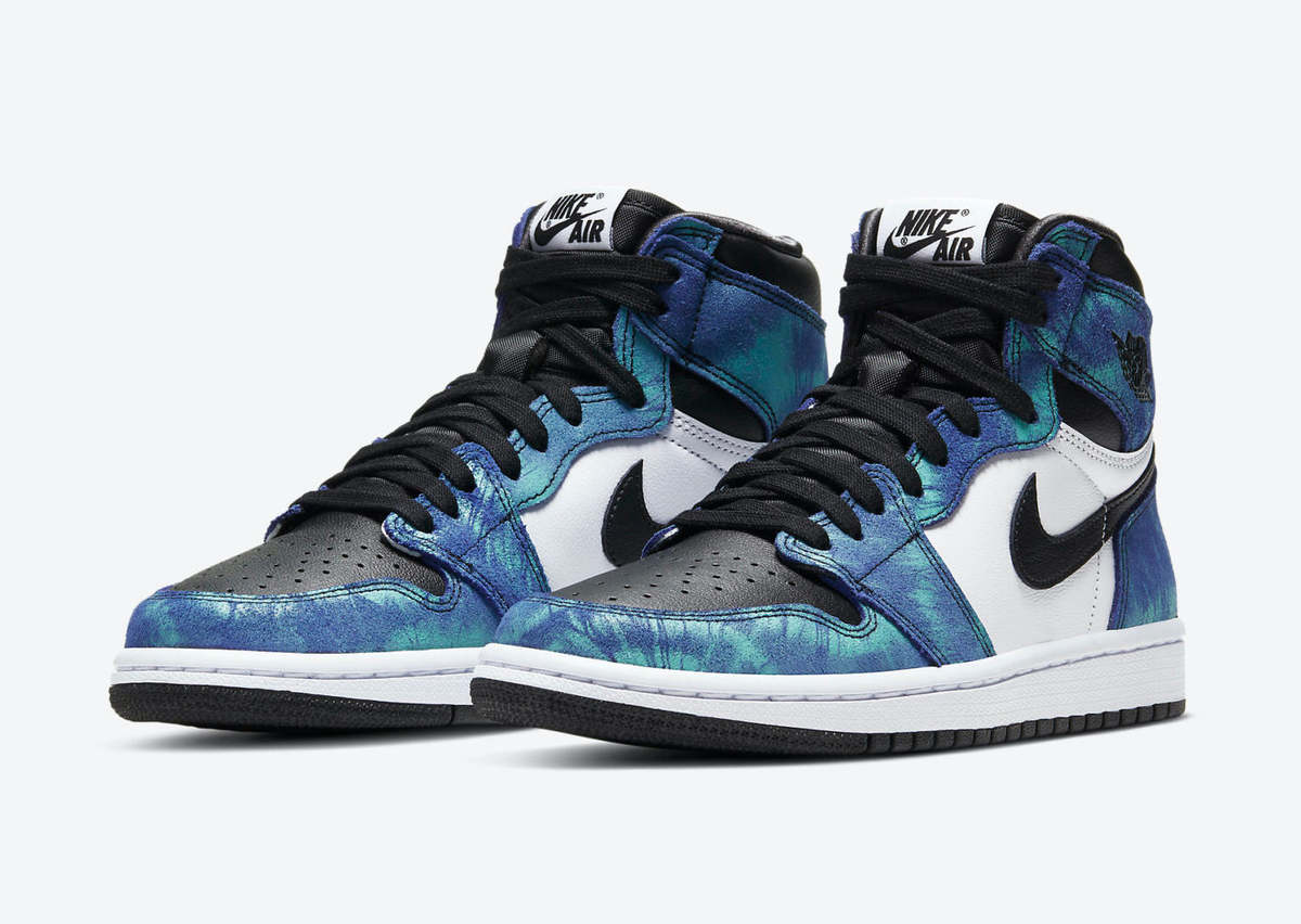Nike Air Jordan 1 High OG Tie Dye - White/Black Aurora Green