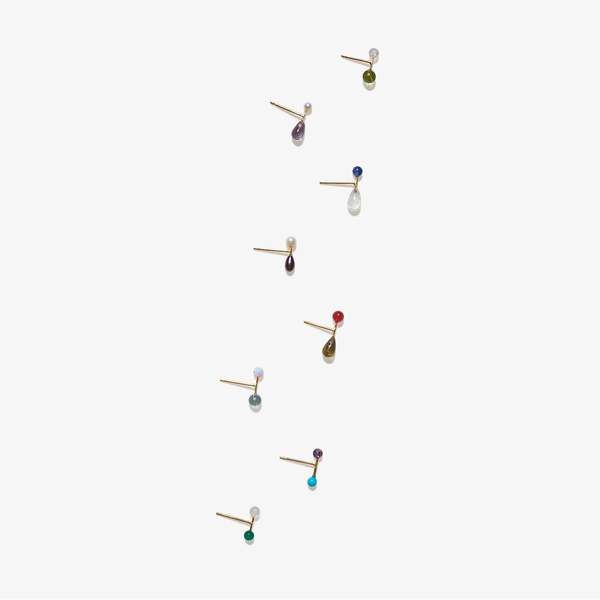 Skomer Studio Opal and Topaz Barbell Earring - Sterling Silver Skomer Studio Opal and Topaz Barbell Earring - Sterling Silver