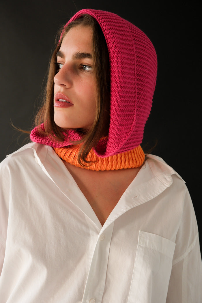 The Series NY BAMBU HOOD - Poppy Pink/Orange | Garmentory