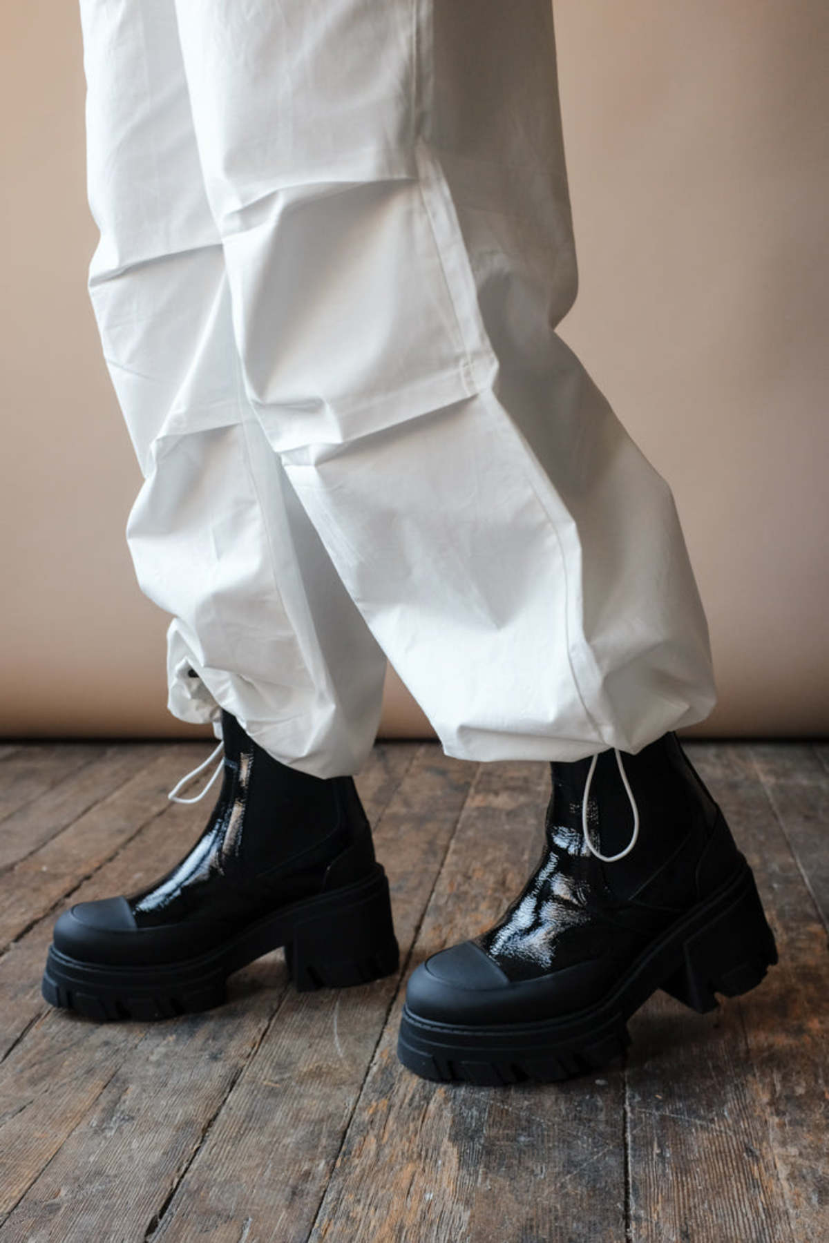Ganni CLEATED HEELED MID CHELSEA BOOT | Garmentory