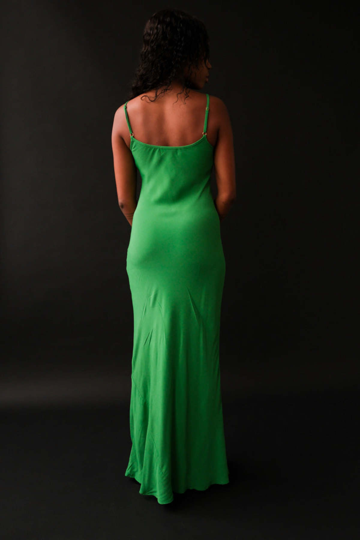SHANI LEO MAXI SLIP DRESS - KELLY GREEN | Garmentory