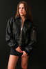 Oval Square ROCKER LEATHER BOMBER - VINTAGE BLACK - Thumbnail 2