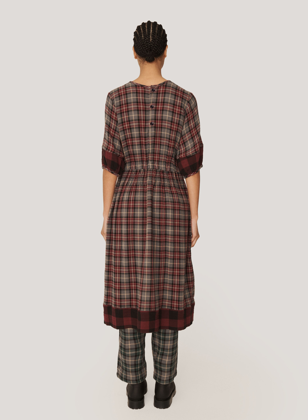 Garden-Check-Dress-Burgundy-