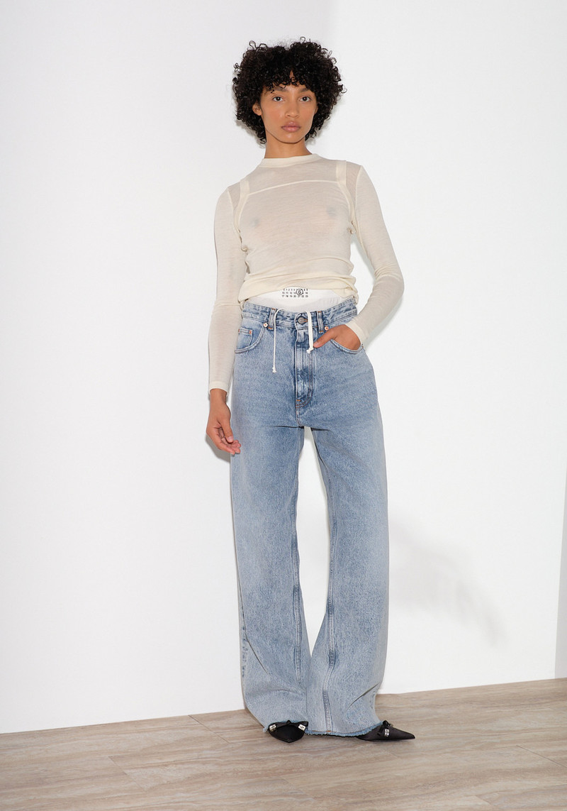 MM6 Maison Margiela 5 Pocket Pants - Light Indigo | Garmentory