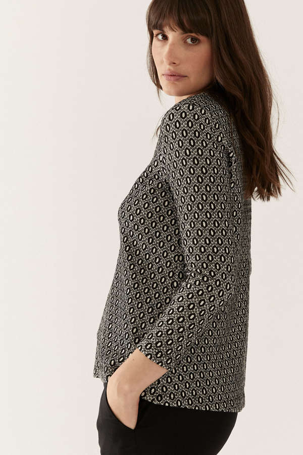 Lindsay Nicholas New York Viscose Crew Neck - Cream Casino 