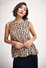 Lindsay Nicholas New York Silk Peplum Top - Leopard - Thumbnail 4