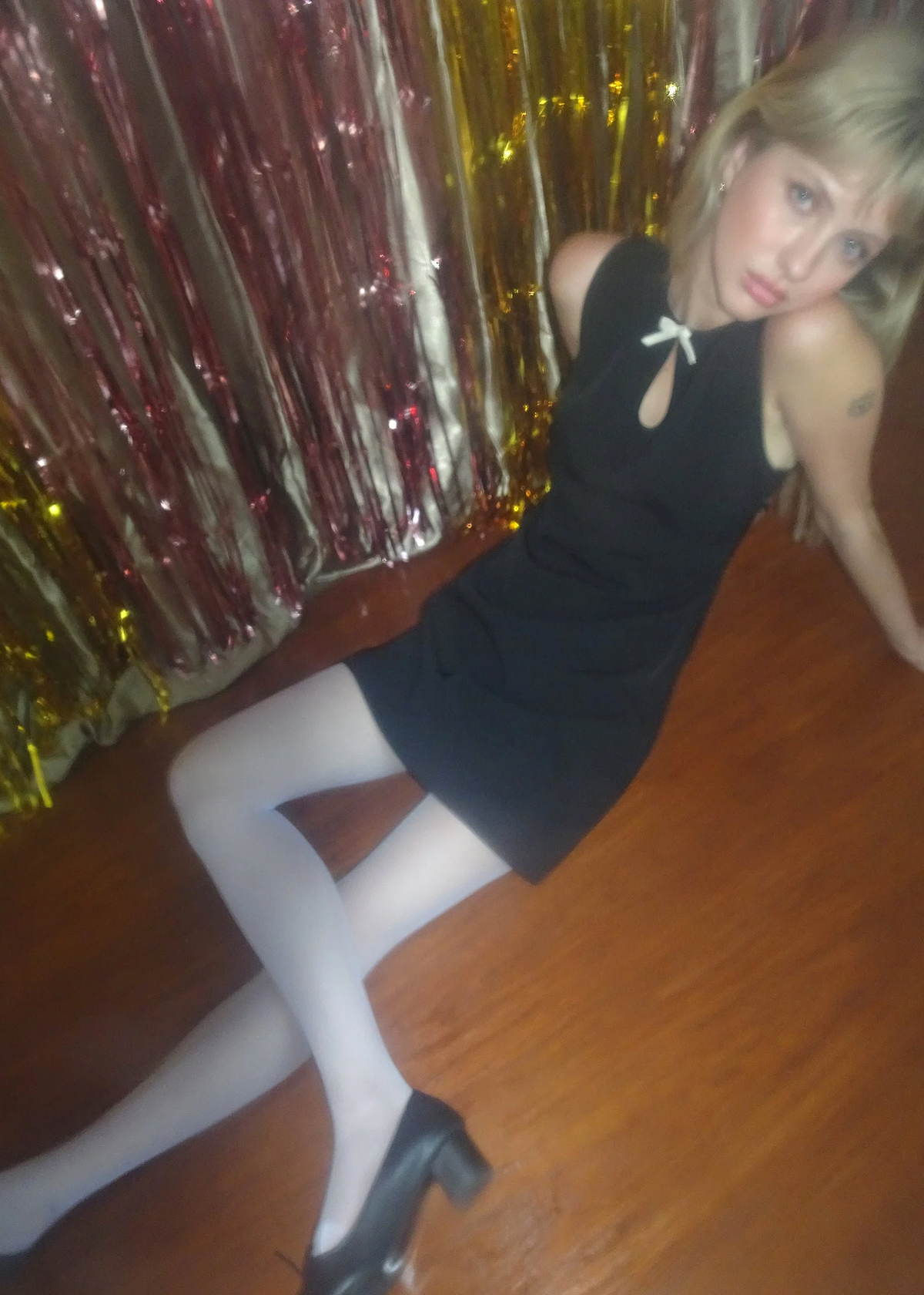 Motel Bibidia Mini Dress with Bow - Image 3 of 7