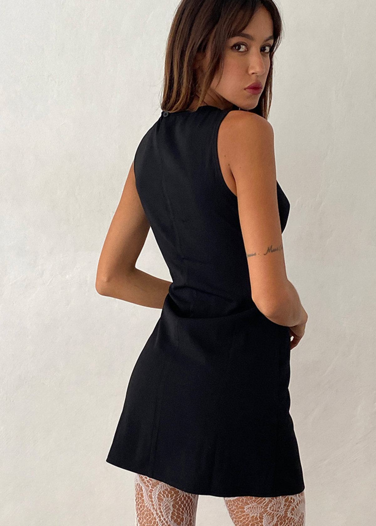 Motel Bibidia Mini Dress with Bow - Image 7 of 7