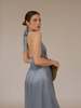 Vintage Susana Monaco Silk Halter Dress - Dusty Blue - Thumbnail 2