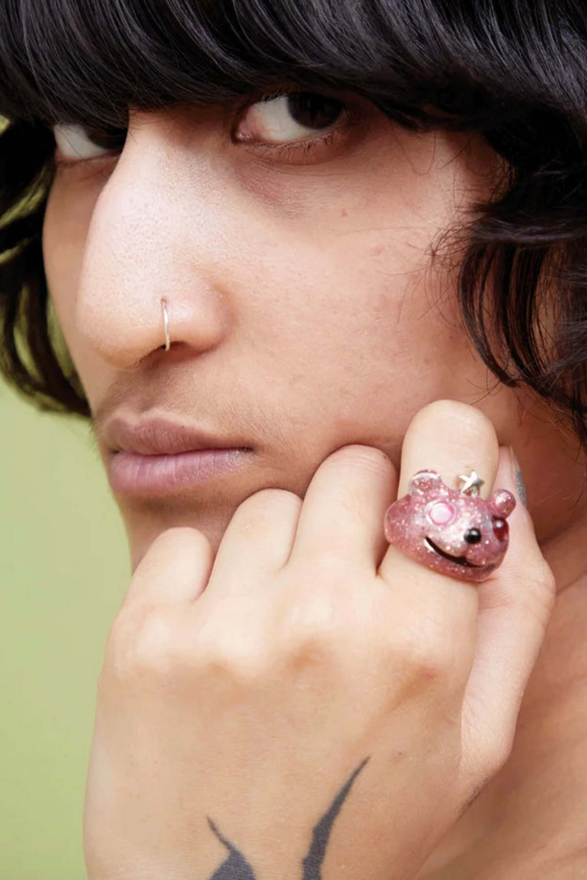 Collina Strada Princess Bear Ring - Pink Glitter | Garmentory