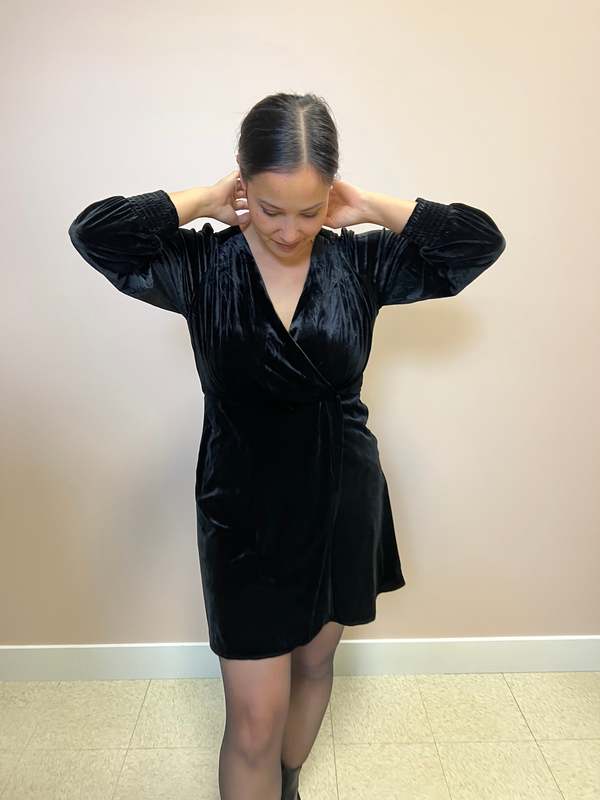 anne marie black dress Anne Silk Faille Midi Dress 8 / Silk Faille Black