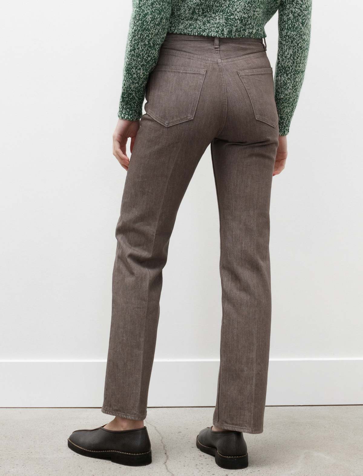 Auralee Hard Twist Denim 5P Pants - Mocha Brown | Garmentory