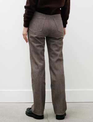 Auralee Hard Twist Denim 5P Pants - Mocha Brown | Garmentory