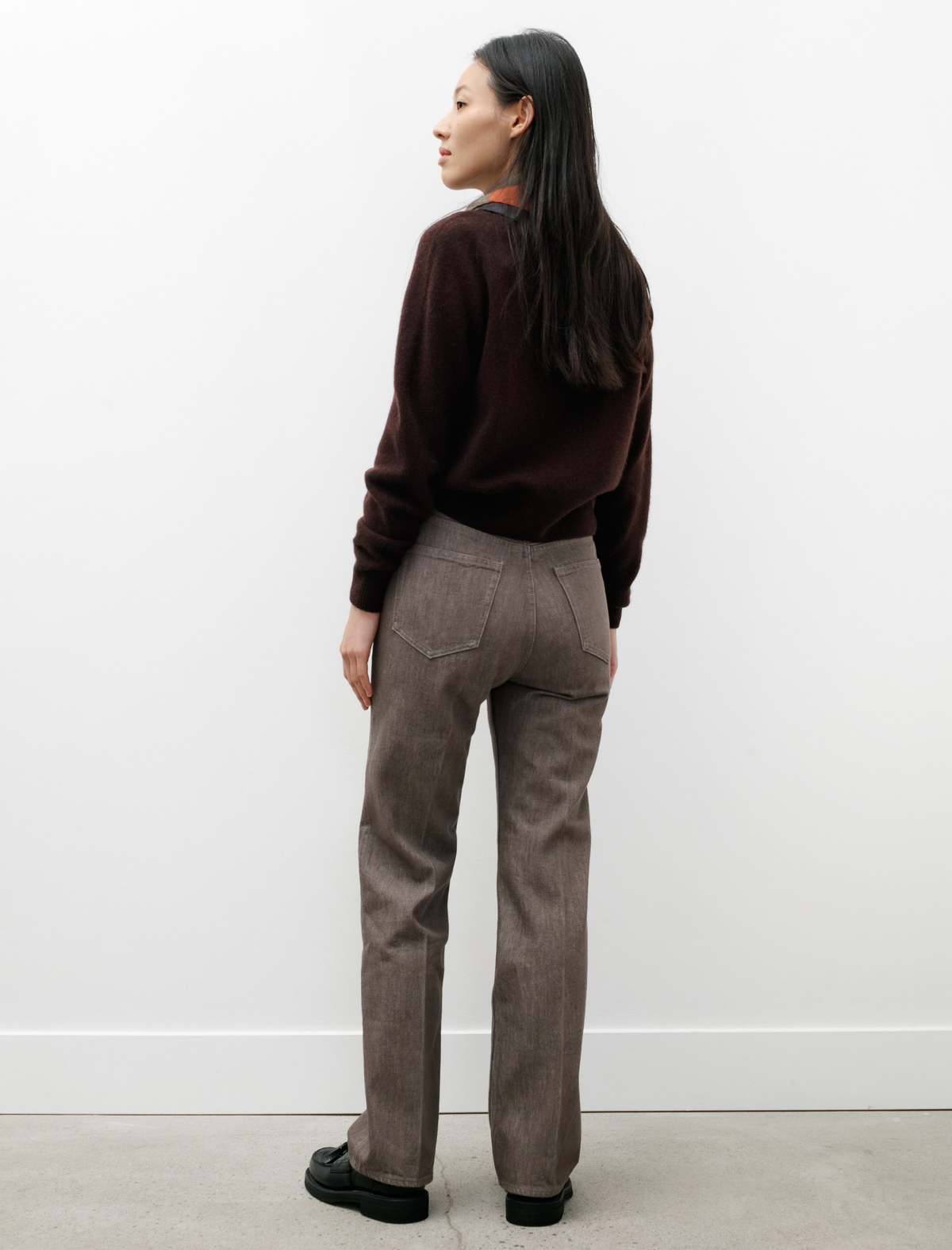 【AURALEE】HARD TWIST FADED BROWN DENIM 5P AURALEE - HARD TWIST FADED BROWN DENIM 5P PANTS – SOLAR MTP