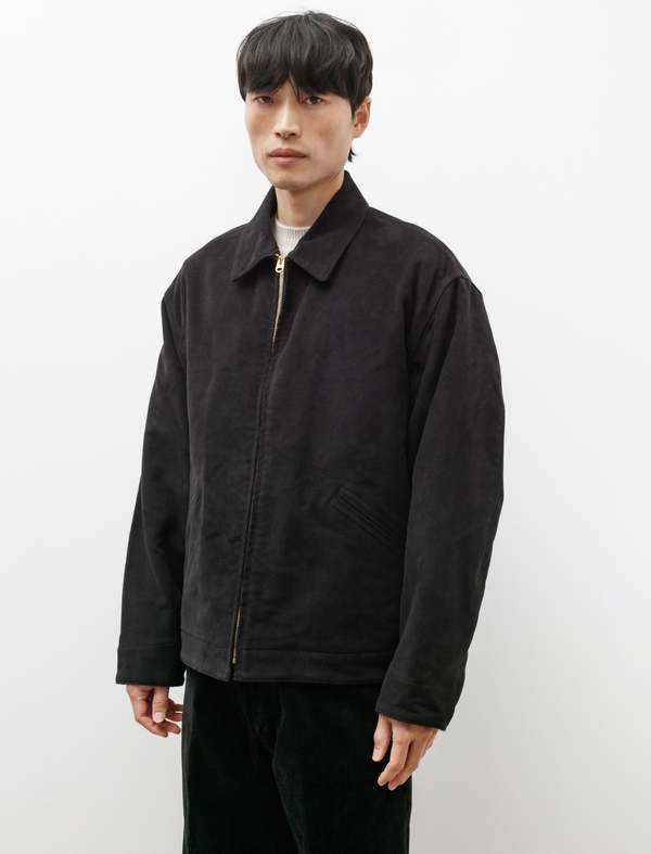 Moleskin Zip Jacket Black | Garmentory
