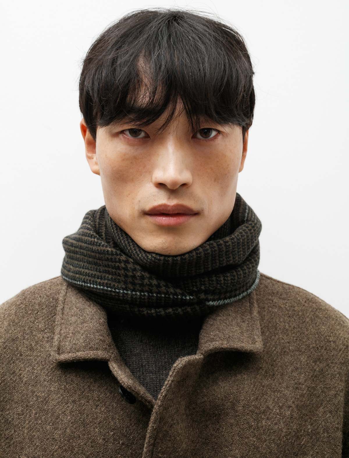 Margaret Howell Geelong Lambswool Oversized Glencheck Scarf