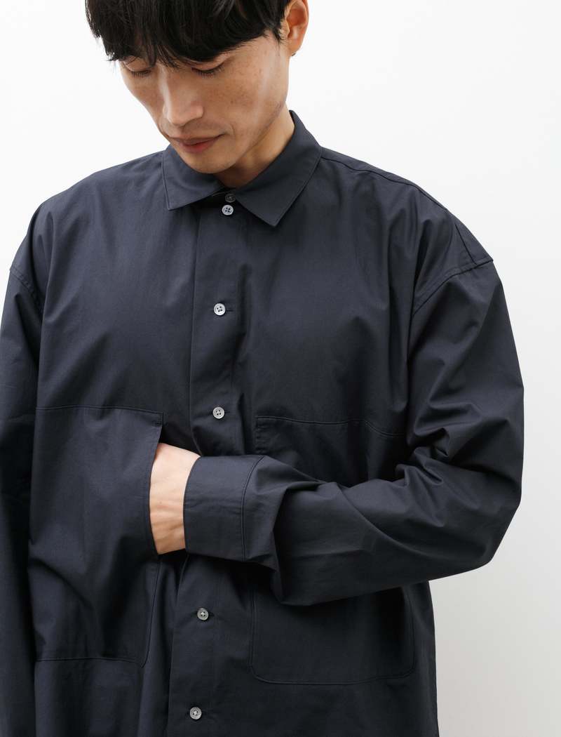 Polyploid Shirt Jacket C - Navy | Garmentory