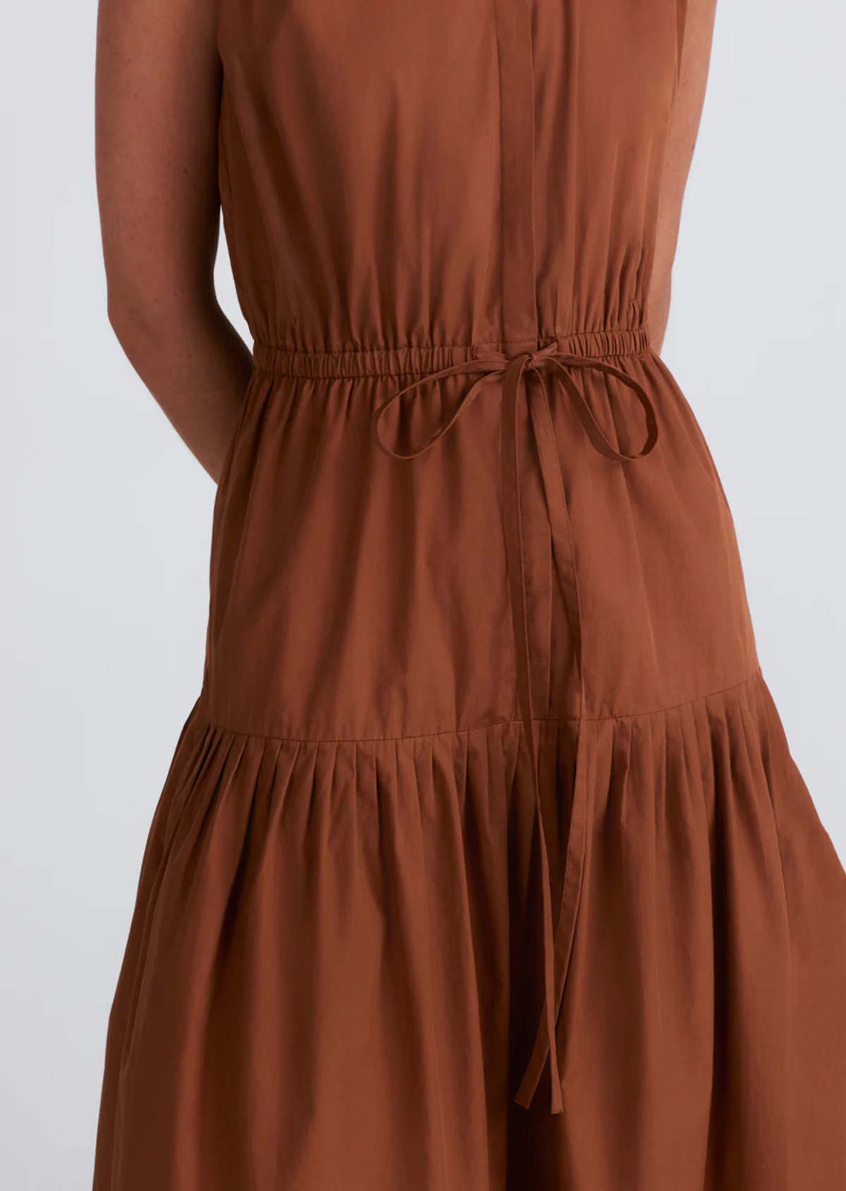 derek lam 10 crosby margaret sleeveless midi dress Derek Lam 10 Crosby Margaret Waist-Tie Sleeveless Midi Dress