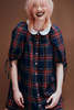 Eliza Faulkner Evelyn Dress - Navy Plaid - Thumbnail 2
