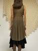 Donna Karan Ruched Silk Dress - Taupe - Thumbnail 4