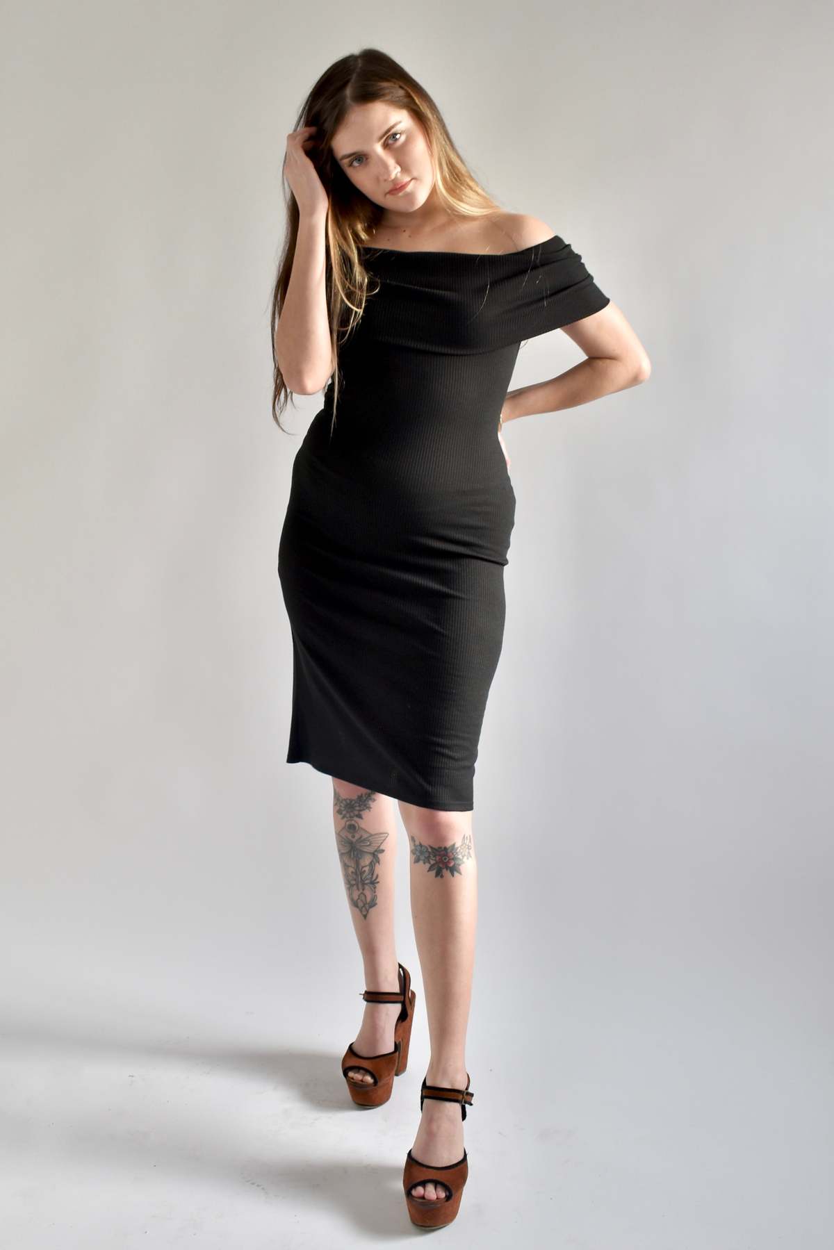 Altar Houseline Nora Midi Dress - Black - Image 10 of 19