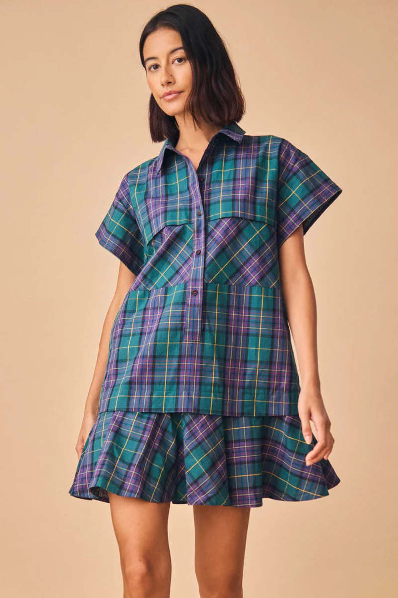 hunter bell green gingham dress Iris Dress main image 0