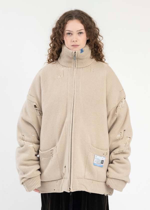 mihara yasuhiro Padded Zip Knit Cardigan Maison Mihara Yasuhir