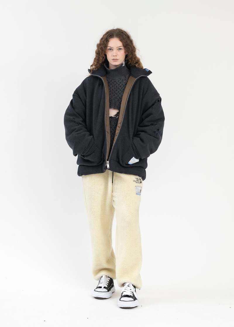 Mihara Yasuhiro Wide Back Boa Blouson - Black | Garmentory