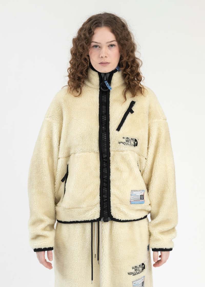 Mihara Yasuhiro Wide Back Boa Blouson - White | Garmentory